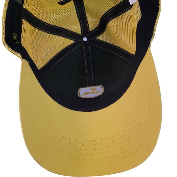 Men's John Deere Yellow and Black Trucker Hat Snapback - Picture 3 of 5